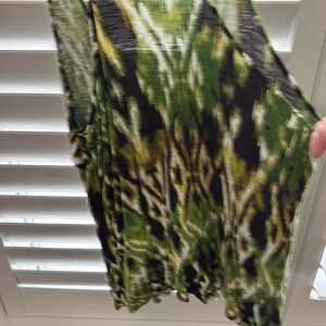 Green and Espresso  Sleeveless Tunic Tank